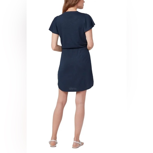 NWOT Paige Brielle Navy Drawstring Waist T-Shirt Dress Size X-Large - Picture 2 of 14